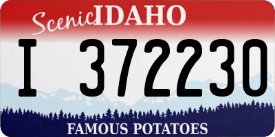ID license plate I372230
