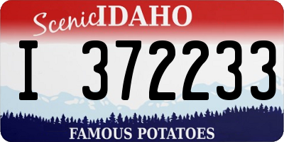 ID license plate I372233