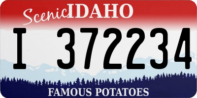 ID license plate I372234