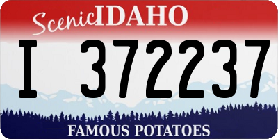 ID license plate I372237