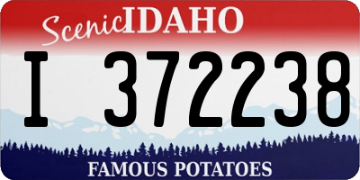 ID license plate I372238