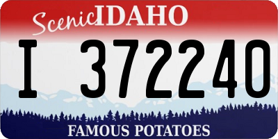 ID license plate I372240