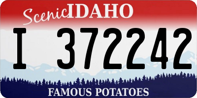 ID license plate I372242