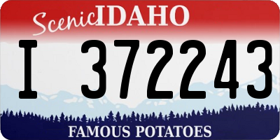 ID license plate I372243
