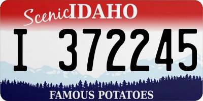 ID license plate I372245
