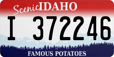 ID license plate I372246