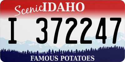 ID license plate I372247