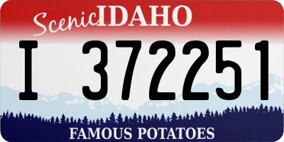 ID license plate I372251