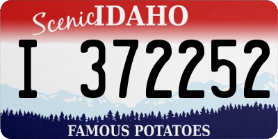 ID license plate I372252