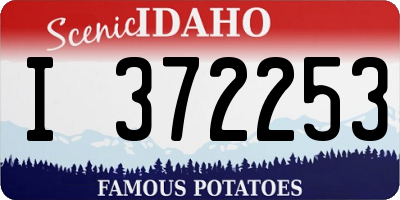 ID license plate I372253