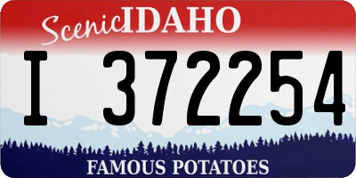 ID license plate I372254