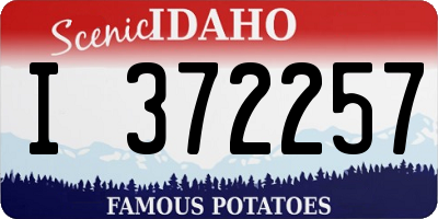 ID license plate I372257