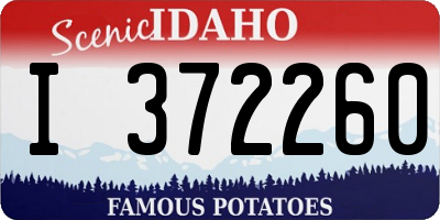 ID license plate I372260