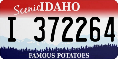 ID license plate I372264