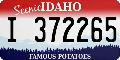 ID license plate I372265