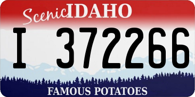 ID license plate I372266