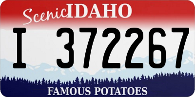 ID license plate I372267