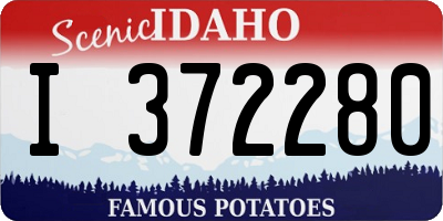 ID license plate I372280