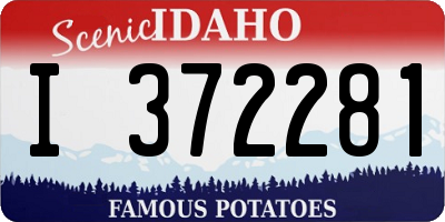 ID license plate I372281