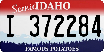 ID license plate I372284