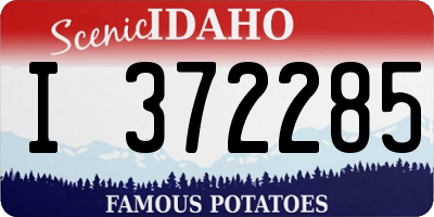 ID license plate I372285