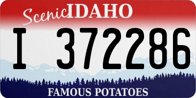 ID license plate I372286