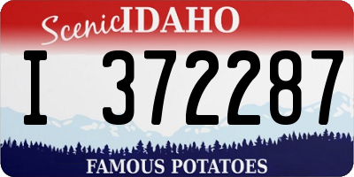 ID license plate I372287