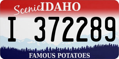 ID license plate I372289
