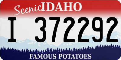 ID license plate I372292