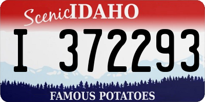 ID license plate I372293