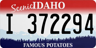 ID license plate I372294