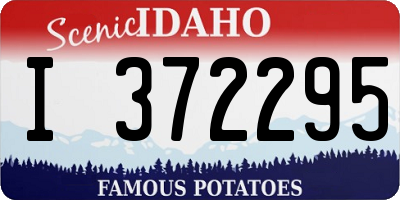 ID license plate I372295
