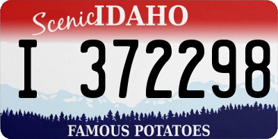 ID license plate I372298