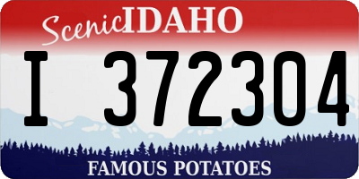 ID license plate I372304