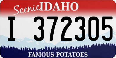 ID license plate I372305