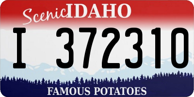 ID license plate I372310