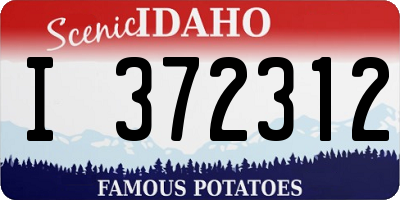 ID license plate I372312