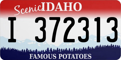 ID license plate I372313