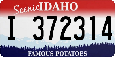 ID license plate I372314