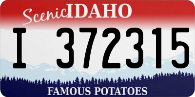 ID license plate I372315