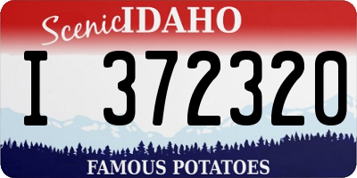 ID license plate I372320