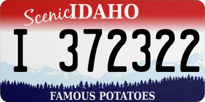 ID license plate I372322