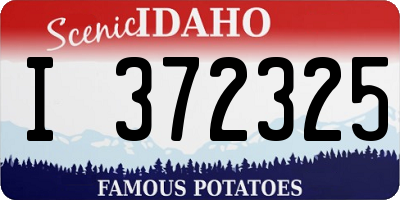 ID license plate I372325