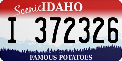 ID license plate I372326