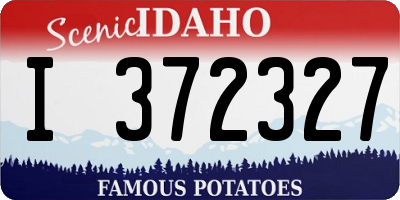 ID license plate I372327