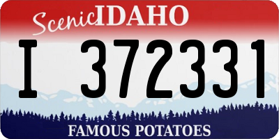 ID license plate I372331