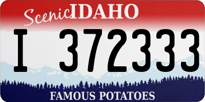 ID license plate I372333