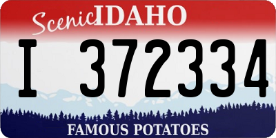 ID license plate I372334