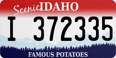 ID license plate I372335