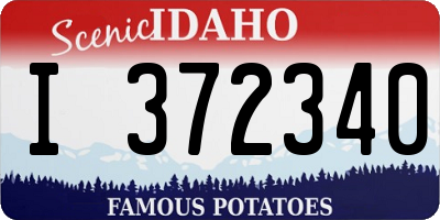 ID license plate I372340